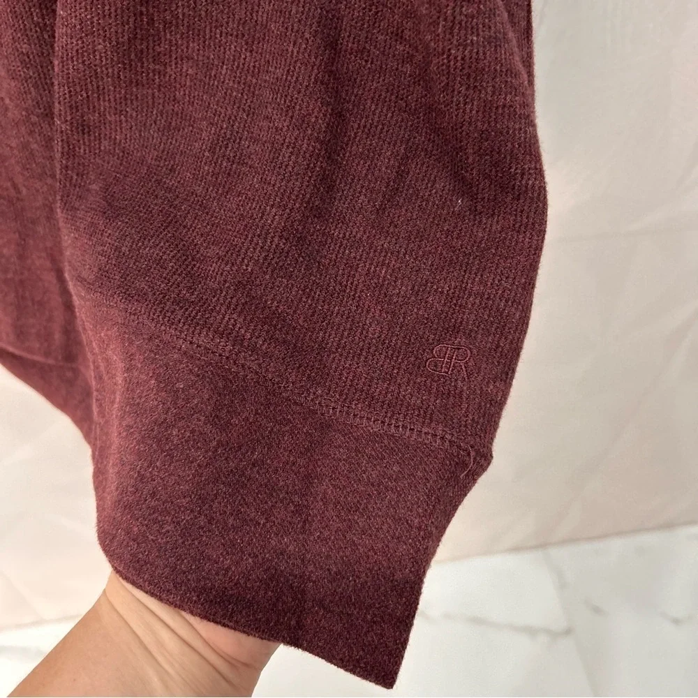 Banana Republic Long Sleeve Crew Neck Sweater Men Size XXL Burgundy Cotton Blend